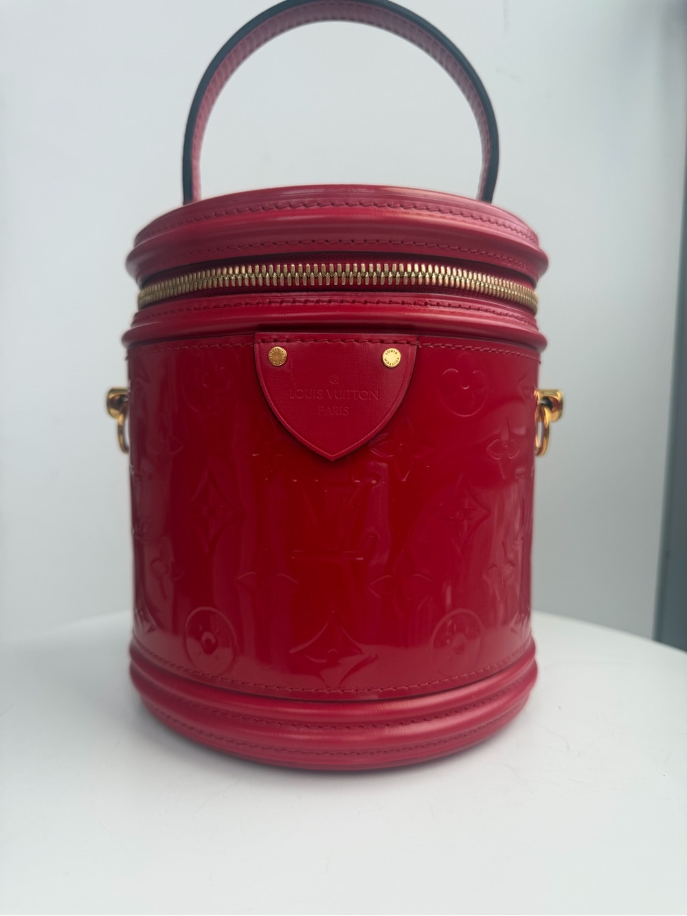Louis Vuitton Red Vernis Vanity Case Handbag